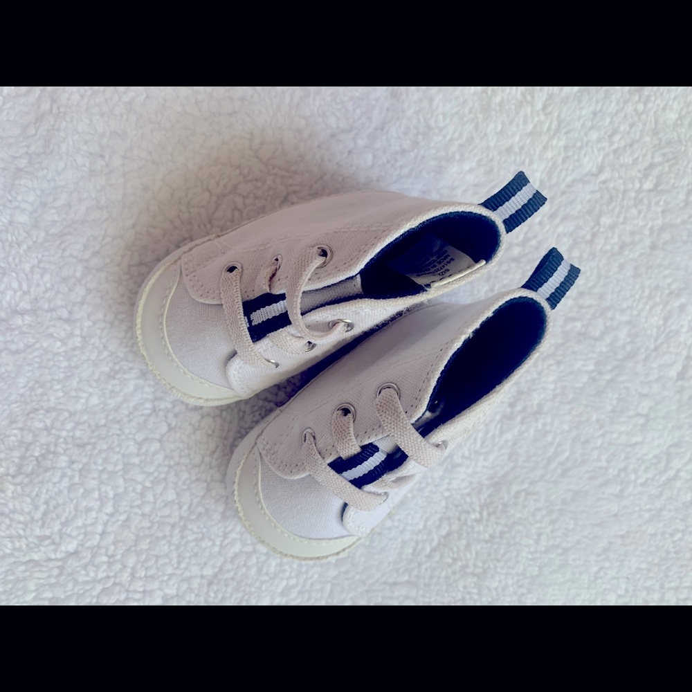 White Baby Converse Style Shoes